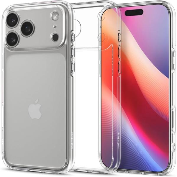 互換品 iPhone18 Pro iPhone17 Pro ケース ウルトラハイブリッド クリア 米軍MIL規格 耐衝撃 黄ばみ防止 カメラコントロール ストラップホール Spigen クリア