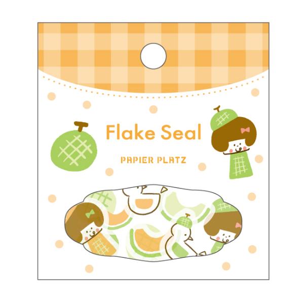 mizutama フルーツちゃん メロン 54枚入 シール / マステ素材 フレーク