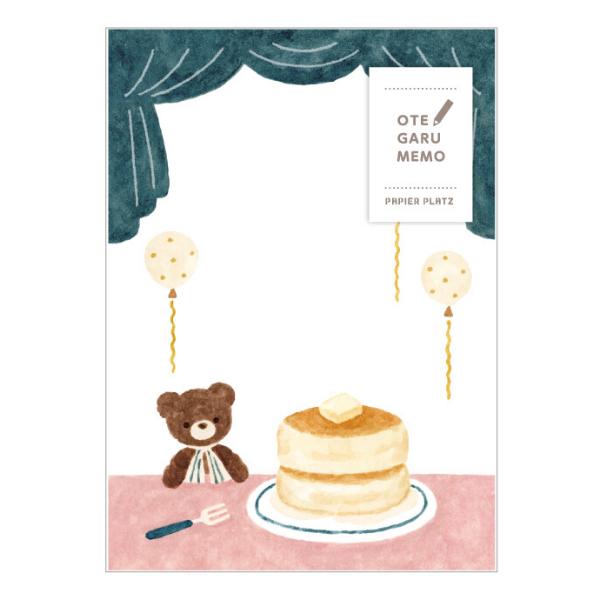 なかうちわか くまさんとスイーツ OTEGARU MEMO 50枚入 / クマ 5柄