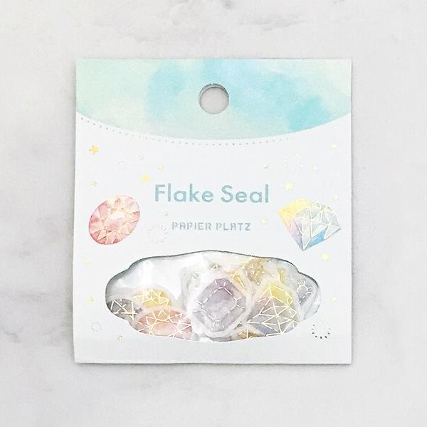 なかうちわか ジュエリー フレークシール 54ピース入 宝石 可愛い 箔押し マステ素材 パピアプラッツ ありしろ雑貨店yahoo 店 通販 Yahoo ショッピング