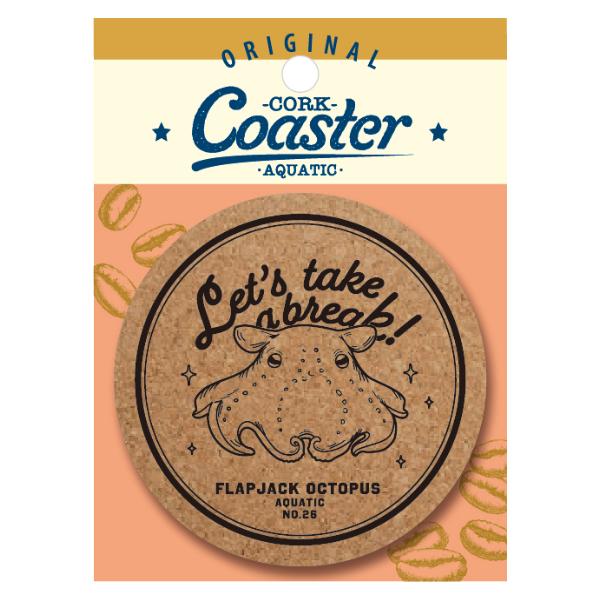 アクアチック コルクコースター メンダコ / 深海生物 丸型