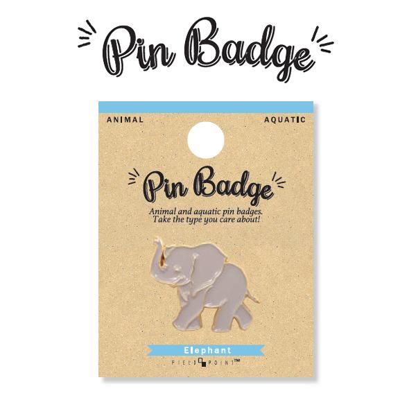 アニマルピンバッジ ゾウ / 象 動物 ピンバッチ ピンズ : ありしろ雑貨