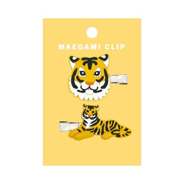 ꫛꫀꪝ【トラモチーフ】ベビーヘアクリップ　キッズヘアクリップ　ヘアピン アニマル 前髪クリップ トラ / 虎 ヘアクリップ 可愛い 動物