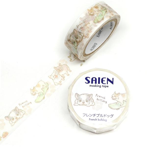 Saien フレンチブルドッグ 15mm マスキングテープ 可愛い 犬 マステ カミイソ ありしろ雑貨店yahoo 店 通販 Yahoo ショッピング