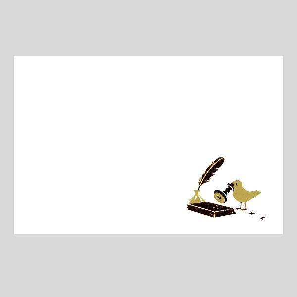 BIRD'S Work STAMP ポストカード / 箔押し 鳥 スタンプ 郵便 BIRD'S Work STAMP ポストカード / 箔押し 鳥 スタンプ 郵便