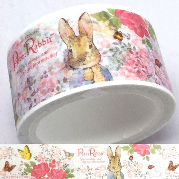 ピーターラビット フラワーズ マスキングテープ 23mm Peter Rabbit 日本製 可愛い ウサギ ありしろ雑貨店yahoo 店 通販 Yahoo ショッピング