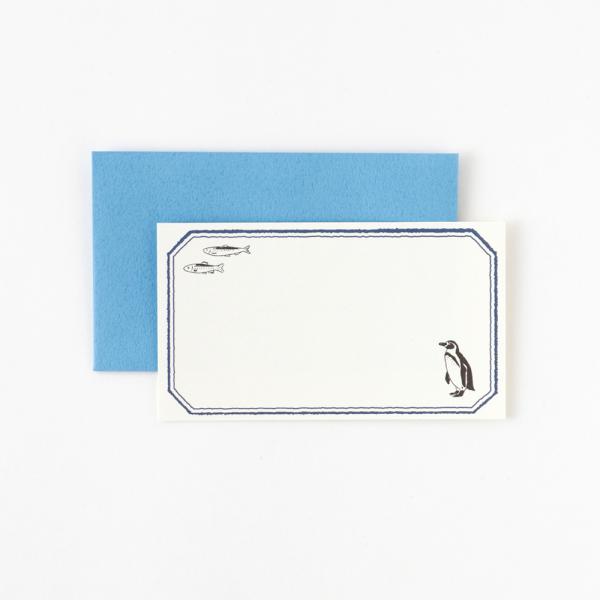 Animal Series ペンギン ミニカード 5枚セット / 封筒付き メッセージ