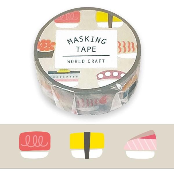 ワールドクラフト お寿司 マスキングテープ 15mm 食べ物 可愛い マステ 手帳 日記 デコ ラッピング ありしろ雑貨店yahoo 店 通販 Yahoo ショッピング