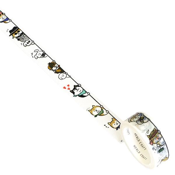 たてマス ひょっこり犬 マスキングテープ 15mm タテ柄 マステ 可愛い 柴犬 黒柴 手帳 デコ ワールドクラフト Buyee Buyee Japanese Proxy Service Buy From Japan Bot Online