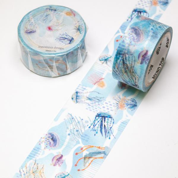 贝壳光 8cm×10m 水生幻想 海外マスキングテープ 海外マステ 魚介類 魚 贝壳光 8cm×10m 水生幻想 海外マスキングテープ 海外マステ 魚介類 魚