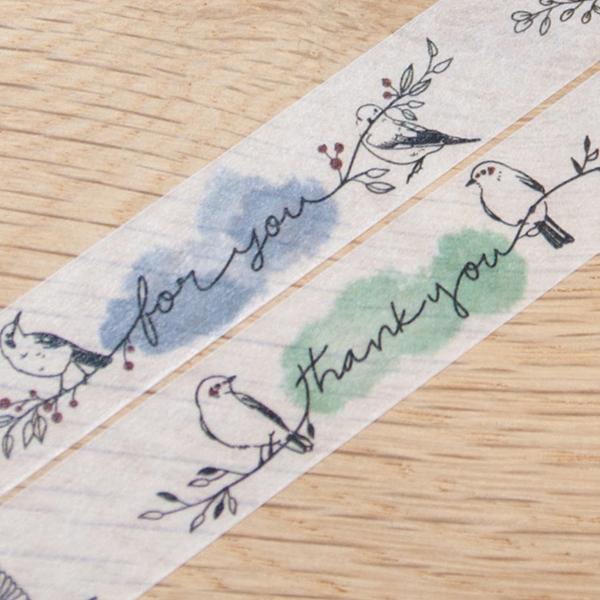 ラウンドトップ ミリクローレル Message With Bird 15mm マスキングテープ 鳥 文字入り 感謝 マステ Round Top ありしろ雑貨店yahoo 店 通販 Yahoo ショッピング