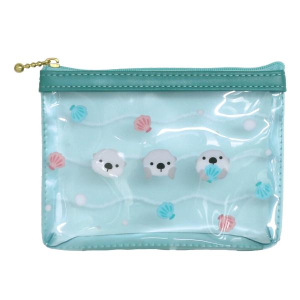 トリオ水族館 ミニケース ラッコ / クリアポーチ PVC 透明素材 ラボ