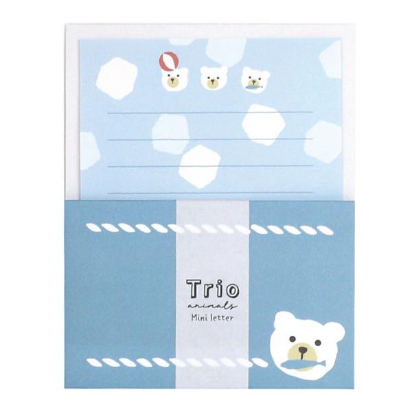 トリオ水族館 ミニレター シロクマ / ホッキョクグマ レタセ 便箋 封筒