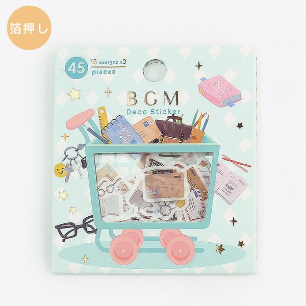Bgm 箔押し 文房具 45枚入 フレークシール 文具 可愛い マステ素材 日記 手帳 デコ ありしろ雑貨店yahoo 店 通販 Yahoo ショッピング