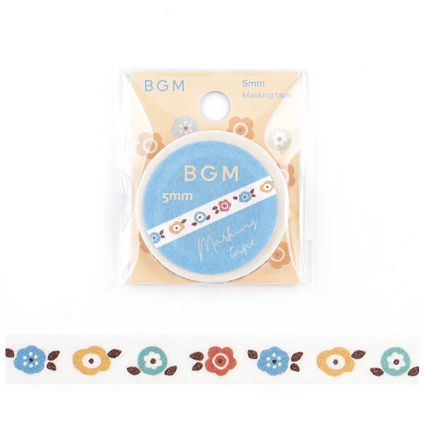 海外マスキングテープ巻売り 小花黄 フラワー 人物マスキングテープ