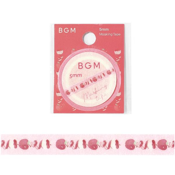 BGM 「皮むきリンゴ」 5mm マスキングテープ / 林檎 リンゴ 細い