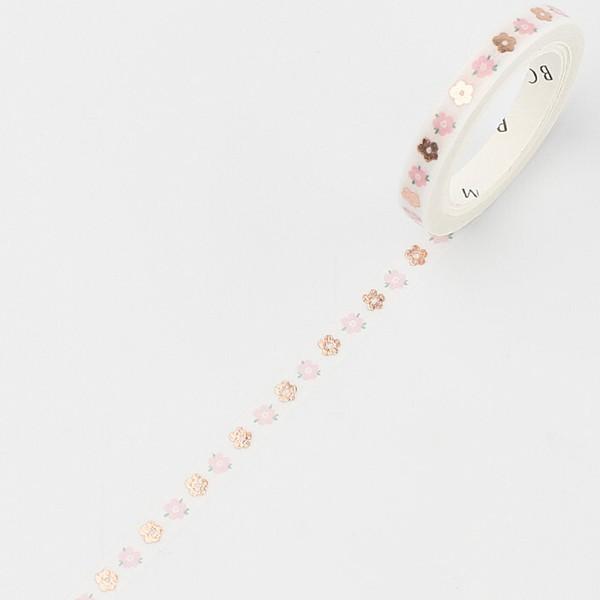 Bgm 箔押し キュートフラワー 5mm マスキングテープ 細い マステ 可愛い お花 日記 手帳 デコ ありしろ雑貨店yahoo 店 通販 Yahoo ショッピング