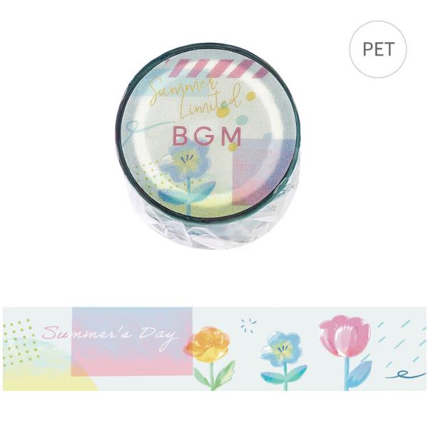 廃番・在庫限り) BGM クリアテープ 「夏の気配」 20mm / 夏柄 透明 PET