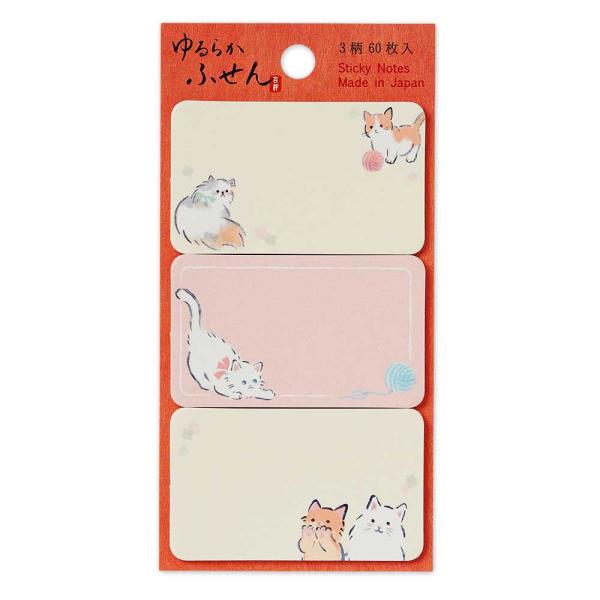 ゆるらかふせん 洋猫 60枚入 書き込める 可愛い 付箋 ねこ ネコ 和風 エヌビー社 ありしろ雑貨店yahoo 店 通販 Yahoo ショッピング