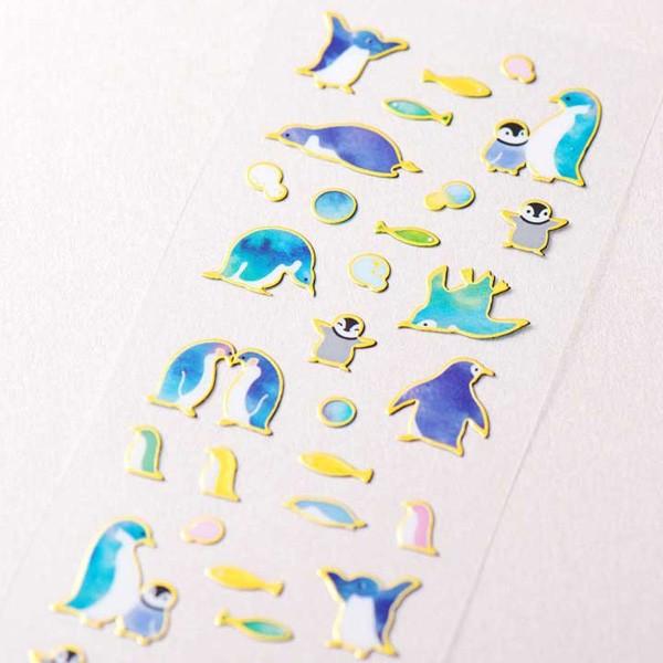 ふちシール ペンギン 可愛い フレークシール クリアシート 金箔押し加工 金縁 日本製 Foron ありしろ雑貨店yahoo 店 通販 Yahoo ショッピング