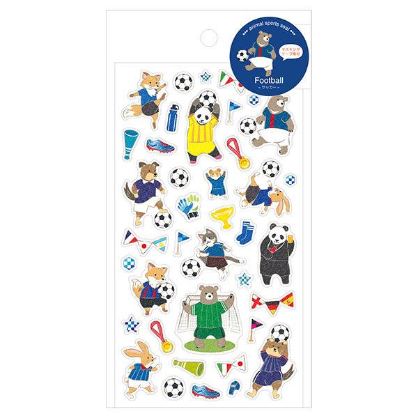 スポーツシール大 サッカー 可愛い 動物 マステ素材 貼って剥がせる シール エヌビー社 ありしろ雑貨店yahoo 店 通販 Yahoo ショッピング