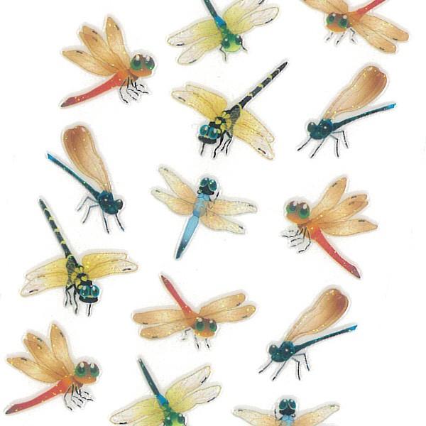 奧山商会 ラメ入り シール トンボ / 秋柄 昆虫 軟らかい 厚盛りインク