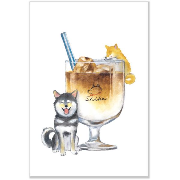 アクティブコーポレーション しばいぬとおいしい夏 ポストカード アクティブコーポレーション しばいぬとおいしい夏 ポストカード