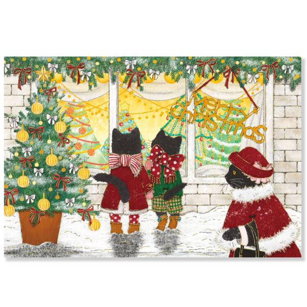 アクティブコーポレーション クリスマス ポストカード ねこ / 猫 ネコ