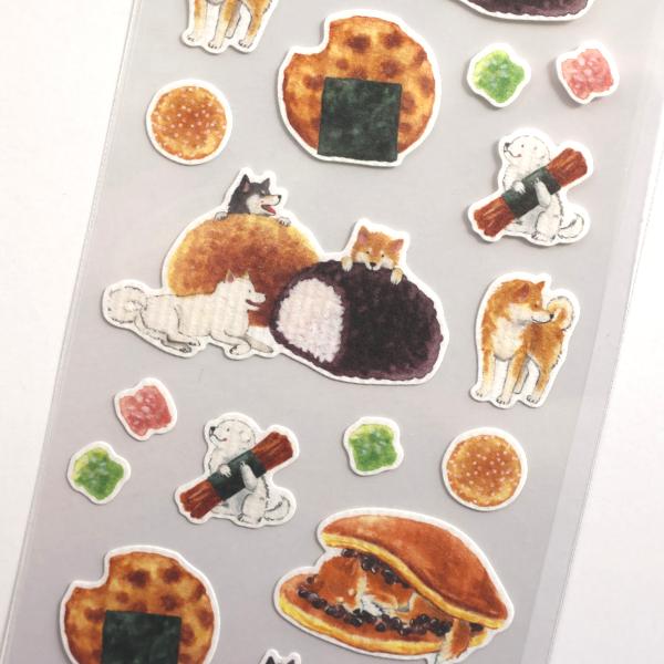 アクティブコーポレーション しばいぬとおいしい秋 和風シール どら