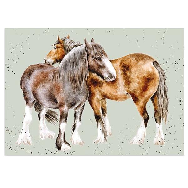 ポストカード Side by / 馬 グリーティング 英国製 はがき レンデール