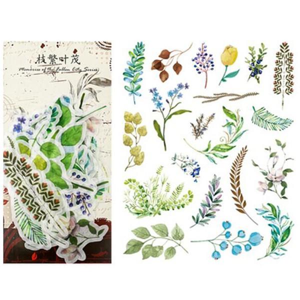 海外シール 枝繁叶茂 柄60枚入 葉っぱ コラージュ スクラップブック デコステッカー マステ素材 Xuxu 栩栩 Xxtz08a010 ありしろ雑貨店yahoo 店 通販 Yahoo ショッピング