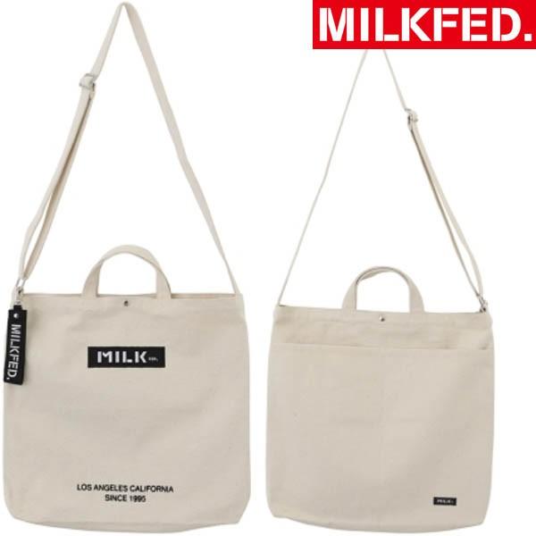 ショルダーバッグ トートバッグ バッグ ミルクフェド MILKFED EMBROIDERED BAR SHOULDER W STRAP 03191088 サコッシュ 鞄 通勤 通学 :03191088:ARIEL MILKFED. 通販 ミルクフェド♡MILK FED.♡ビッグサイズショルダートートバッグ