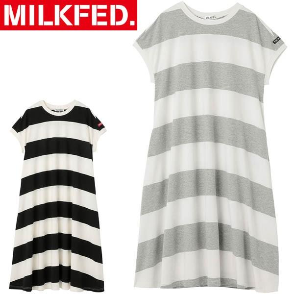 セール ミルクフェド Milkfed ワンピース ワイド ストライプ ドレス Wide Stripe Dress ワンピ レディース ポスト便