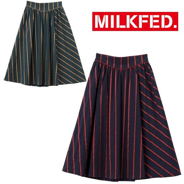 スカート ミルクフェド Milkfed Regimental Stripe Skirt レジメンタル ストライプ スカート フレア レディース Ariel Milkfed 通販 Yahoo ショッピング