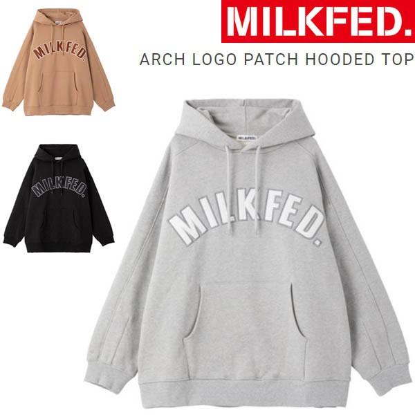 セール ミルクフェド Milkfed Arch Logo Patch Hooded Top パーカー アーチ ロゴ パッチ フーディ スウェット フード ビッグ Ariel Milkfed 通販 Yahoo ショッピング