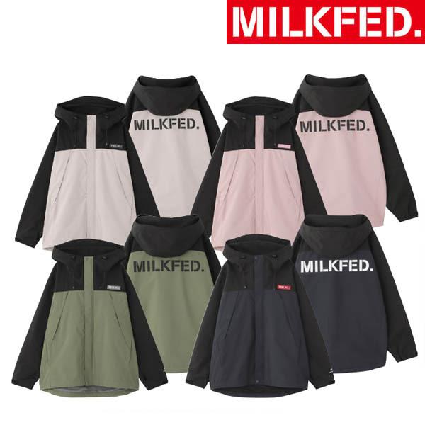 防寒着 マウンテンパーカー ブルゾン ジャケット ミルクフェド Milkfed Back Logo Bicolor Mountain Parka アウター コート 撥水 高機能 Ariel Milkfed 通販 Yahoo ショッピング