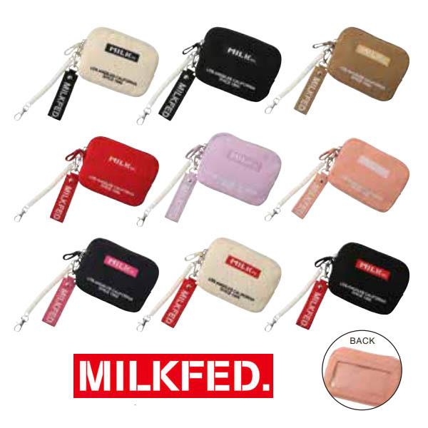 残りわずか パスケース ミルクフェド 定期入れ MILKFED EMBROIDERED BAR PASS HOLDER 103213054012 パスホルダー 通学 通勤