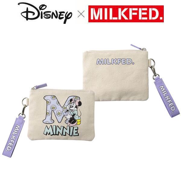 ポーチ クラッチバッグ ミニー ミニーマウス ミルクフェド MILKFED MINNIE POUCH 103221054049 キャンバス かばん  レディース ディズニー