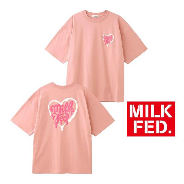 トップス MILKFED. MELTY HEART SUPER BIG TEE MELTY HEART SUPER BIG B/B TEE（Tシャツ/カットソー）｜MILKFED
