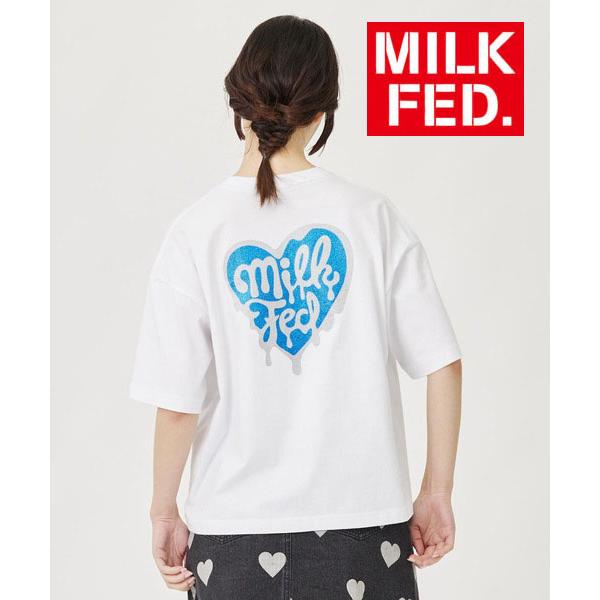 トップス MILKFED. MELTY HEART SUPER BIG TEE MELTY HEART SUPER BIG B/B TEE（Tシャツ/カットソー）｜MILKFED