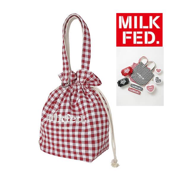 milkfed ミルクフェド ガラストレー ボウル グラス 食器 ハート グッズ GINGHAM DRAWSTRING COOLER BAG（お弁当箱）｜MILKFED.（ミルク