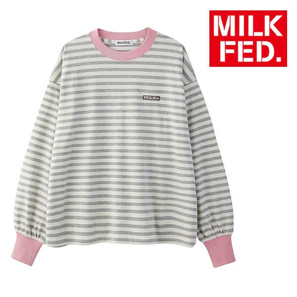 MILKFED.（ミルクフェド） tシャツ MILKFED BAR LOGO STRIPED TOP