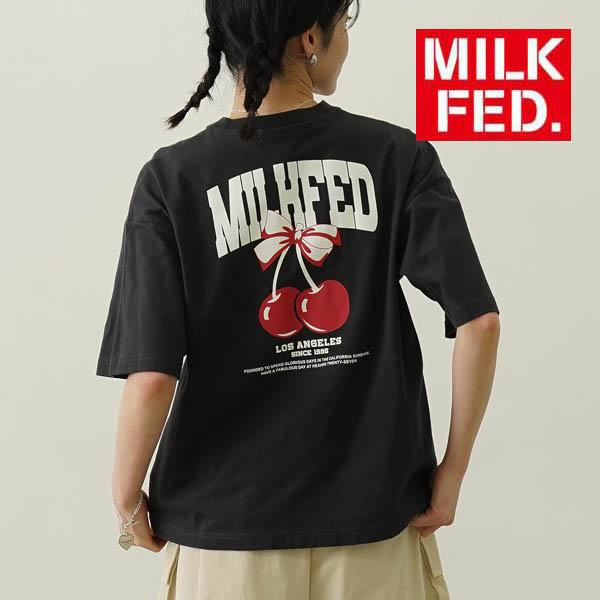 MILKFED. - MILKFED.　ミルクフェド　Tシャツ　ブラック MILKFED. tシャツ Tシャツ ミルクフェド MILKFED CHERRY AND