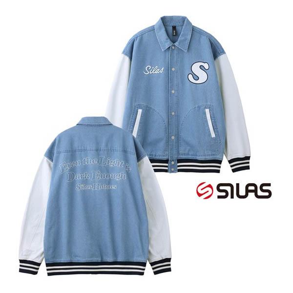 SILAS ジャケット スタジャン サイラス DENIM VARSITY JACKET  