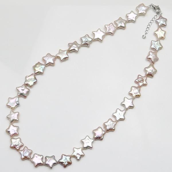 真珠 パール ネックレス 淡水真珠 パールネックレス 11mm-12mm 星型