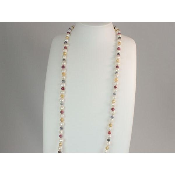 真珠 パール ロング ネックレス 淡水真珠 ロングパール ネックレス マルチカラー 140cm レディース 通販 ミキモト ティファニーのお客様もご愛用 6月誕生石 Buyee Buyee 日本の通販商品 オークションの代理入札 代理購入