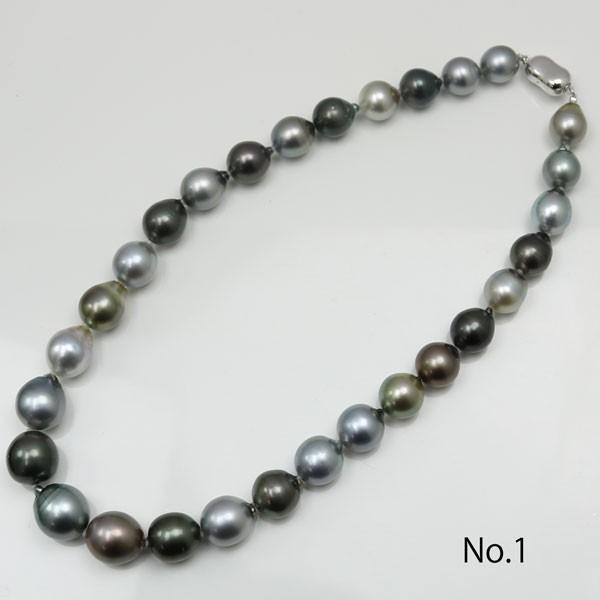 真珠 パール ネックレス 黒蝶真珠 パールネックレス 11mm-14mm  