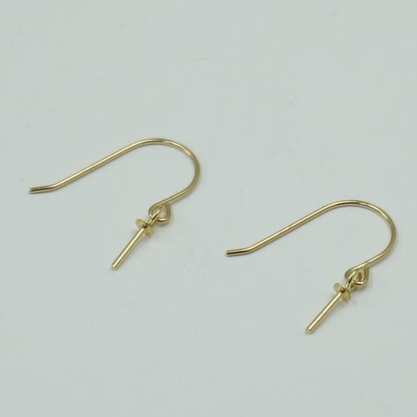 真珠 パール ピアス 金具 K18 アコヤ本真珠 空枠 ぶら下がり用 フック ピアス Kfp 真珠パール専門店 アリエルパール 通販 Yahoo ショッピング