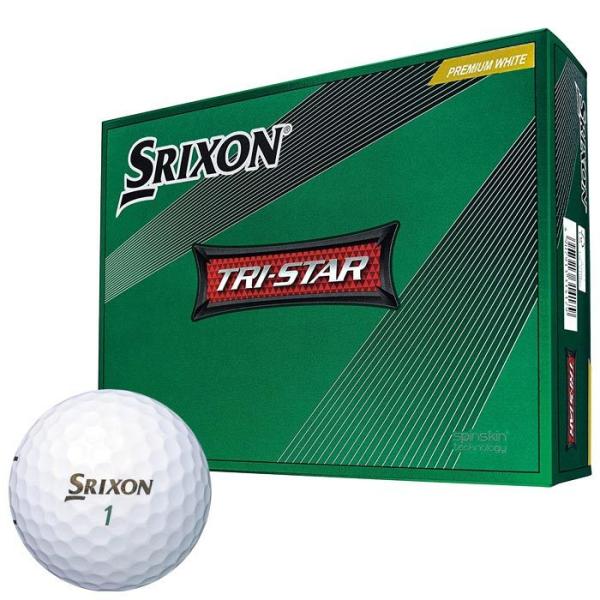 2022年モデル ダンロップ スリクソン SRIXON トライスター TRI STAR ゴルフボール 1ダース 12球入り プレミアムホワイト 有賀園  ゴルフ