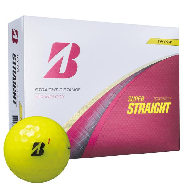 2025年モデルSuper Straight ゴルフボール イエロー　3ダース BRIDGESTONE（ブリヂストン） 2025年モデル SUPER STRAIGHT スーパー